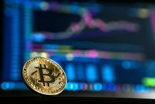 Guld Bitcoin-mønt