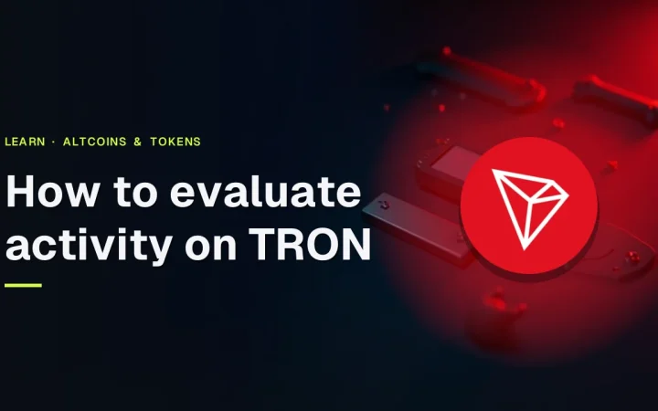 The guide's title and the TRON logo over a dark navy scene with a hardware wallet, steel plate, padlock, and shield on the right.