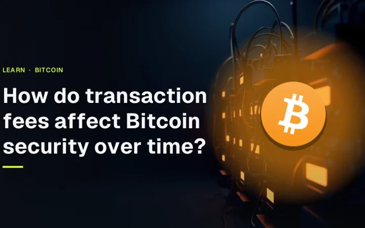The title over a dark background with mining machines and glowing orange fans, plus the Bitcoin logo.