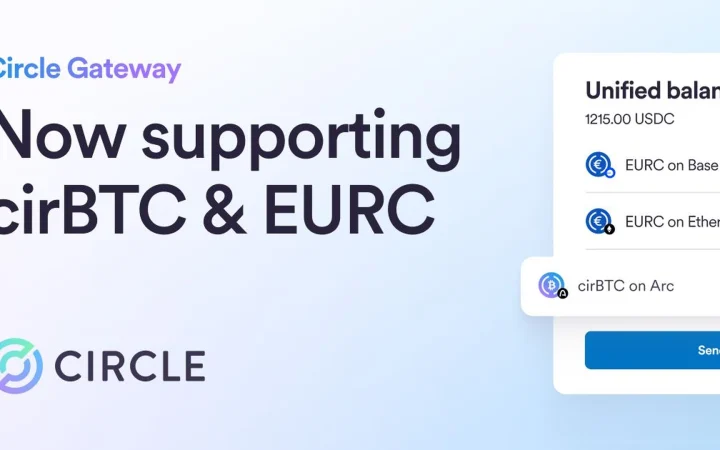 Circle Gateway adds unified liquidity for cirBTC and EURC