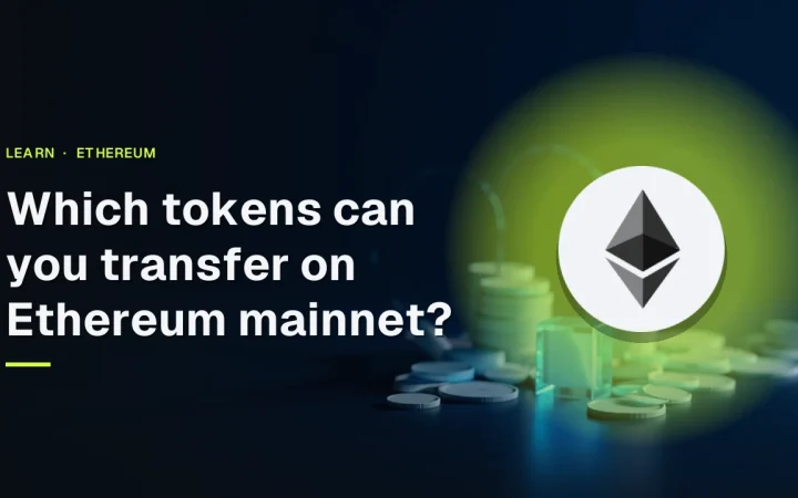 The guide title with the Ethereum logo over a dark navy background of blank glass tokens and a glowing cube on the right