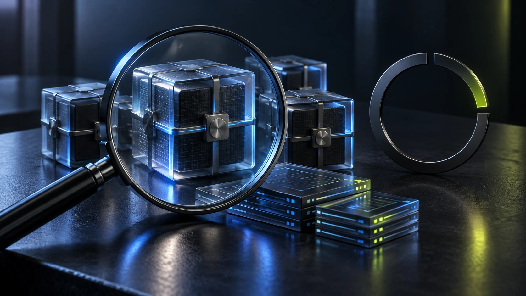 Cryptographic evidence blocks examined through a verification lens while review remains pending.