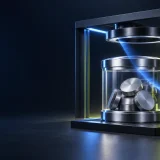 Tokenised collateral sits inside a transparent institutional review scanner.