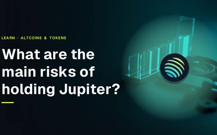 Jupiter-guideforside med titlen og det rigtige logo over et mørkt navyblåt skrivebord med glødende teal-glaspaneler og kabler.