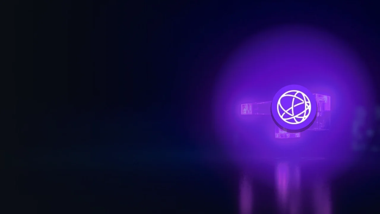 The Celestia logo over a dark navy background showing glass cubes linked by violet light.