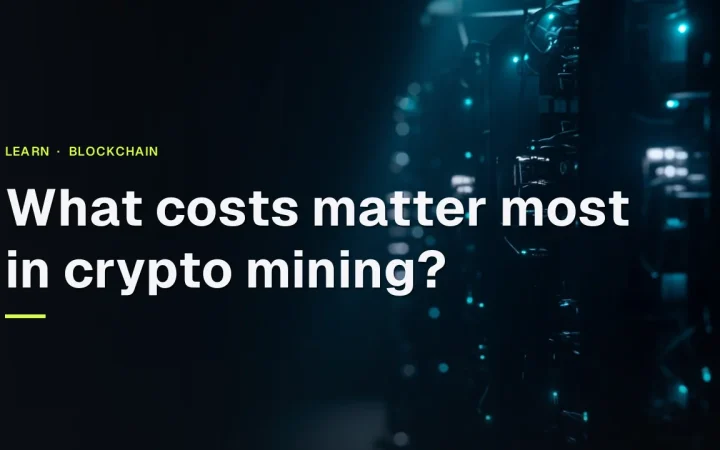 The title over rows of dark mining machines with glowing fans and cables on a dark navy background.