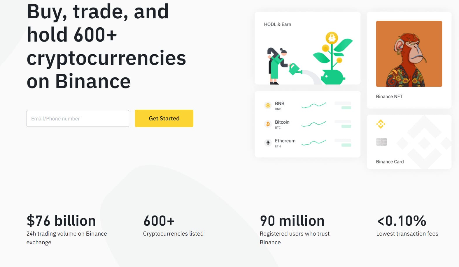 Trade cryptocurrencies on Binance